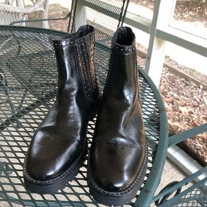 Black Zara studded boots.